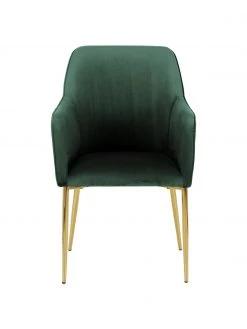 Westwing Collection Samt-Armlehnstuhl Ava in Dunklegrün, B 57 x T 63 cm 11 Westwing Collection Samt-Armlehnstuhl Ava in Dunklegrün, B 57 x T 63 cm -Esszimmer Verkäufe Samt Armlehnstuhl Ava in Dunklegrun 3