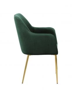 Westwing Collection Samt-Armlehnstuhl Ava in Dunklegrün, B 57 x T 63 cm 12 Westwing Collection Samt-Armlehnstuhl Ava in Dunklegrün, B 57 x T 63 cm -Esszimmer Verkäufe Samt Armlehnstuhl Ava in Dunklegrun 4