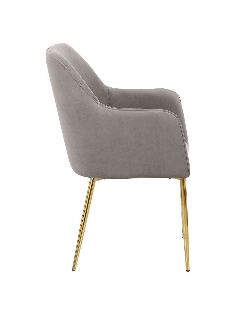 Westwing Collection Samt-Armlehnstuhl Ava in Taupe, B 57 x T 63 cm 7 Westwing Collection Samt-Armlehnstuhl Ava in Taupe, B 57 x T 63 cm – Bild 5