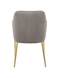 Westwing Collection Samt-Armlehnstuhl Ava in Taupe, B 57 x T 63 cm 13 Westwing Collection Samt-Armlehnstuhl Ava in Taupe, B 57 x T 63 cm -Esszimmer Verkäufe Samt Armlehnstuhl Ava in Taupe 5