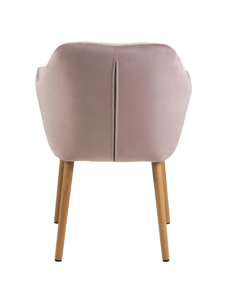 Samt-Armlehnstuhl Emilia in Rosa mit Holzbeinen, B 57 x T 59 cm 8 Samt-Armlehnstuhl Emilia in Rosa mit Holzbeinen, B 57 x T 59 cm – Bild 6