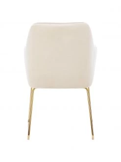 Westwing Collection Samt-Armlehnstuhl Isla in Cremeweiß, B 58 x T 62 cm 13 Westwing Collection Samt-Armlehnstuhl Isla in Cremeweiß, B 58 x T 62 cm -Esszimmer Verkäufe Samt Armlehnstuhl Isla in Cremeweiss 5