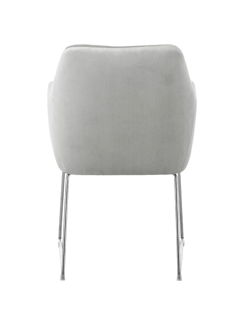 Westwing Collection Samt-Armlehnstuhl Isla in Hellgrau, B 60 x T 62 cm 8 Westwing Collection Samt-Armlehnstuhl Isla in Hellgrau, B 60 x T 62 cm – Bild 6
