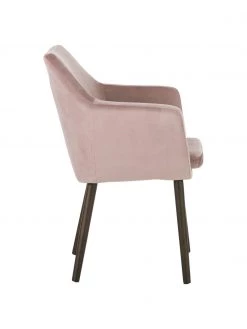 Samt-Armlehnstuhl Nora mit Holzbeinen, B 58 x T 58 cm -Esszimmer Verkäufe Samt Armlehnstuhl Nora mit Holzbeinen 16