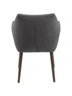 Samt-Armlehnstuhl Nora mit Holzbeinen, B 58 x T 58 cm -Esszimmer Verkäufe Samt Armlehnstuhl Nora mit Holzbeinen 23