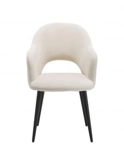 Westwing Collection Samt-Armlehnstuhl Rachel in Beige, B 56 x T 70 cm 11 Westwing Collection Samt-Armlehnstuhl Rachel in Beige, B 56 x T 70 cm -Esszimmer Verkäufe Samt Armlehnstuhl Rachel in Beige 3