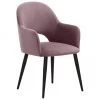 Westwing Collection Samt-Armlehnstuhl Rachel in Rosa, B 56 x T 70 cm -Esszimmer Verkäufe Samt Armlehnstuhl Rachel in Rosa