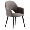 Westwing Collection Samt-Armlehnstuhl Rachel in Taupe, B 56 x T 70 cmNur noch wenige verfügbar -Esszimmer Verkäufe Samt Armlehnstuhl Rachel in Taupe
