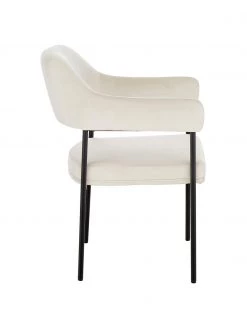 Westwing Collection Samt-Armlehnstuhl Zoe in Cremeweiß, B 56 x T 62 cm 13 Westwing Collection Samt-Armlehnstuhl Zoe in Cremeweiß, B 56 x T 62 cm -Esszimmer Verkäufe Samt Armlehnstuhl Zoe in Cremeweiss 5