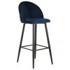 Westwing Collection Samt-Barstuhl Amy in Dunkelblau, B 45 x H 103 cm 1 Westwing Collection Samt-Barstuhl Amy in Dunkelblau, B 45 x H 103 cm -Esszimmer Verkäufe Samt Barstuhl Amy in Dunkelblau