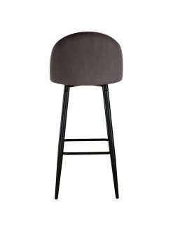 Westwing Collection Samt-Barstuhl Amy in Dunkelgrau, B 45 x H 103 cm -Esszimmer Verkäufe Samt Barstuhl Amy in Dunkelgrau 5