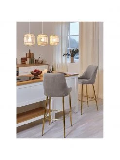 Esszimmer Verkäufe 26 Esszimmer Verkäufe -Esszimmer Verkäufe Samt Barstuhl Ava in Taupe 1