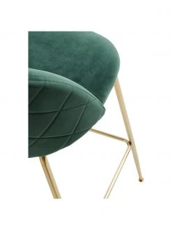 Samt-Barstuhl Ivonne in Grün, B 53 x H 108 cm 13 Samt-Barstuhl Ivonne in Grün, B 53 x H 108 cm -Esszimmer Verkäufe Samt Barstuhl Ivonne in Grun 5