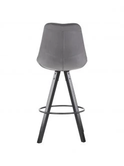 Samt-Barstühle Dima in Grau, 2 Stück, B 49 x H 112 cm 12 Samt-Barstühle Dima in Grau, 2 Stück, B 49 x H 112 cm -Esszimmer Verkäufe Samt Barstuhle Dima in Grau 2 Stuck 4