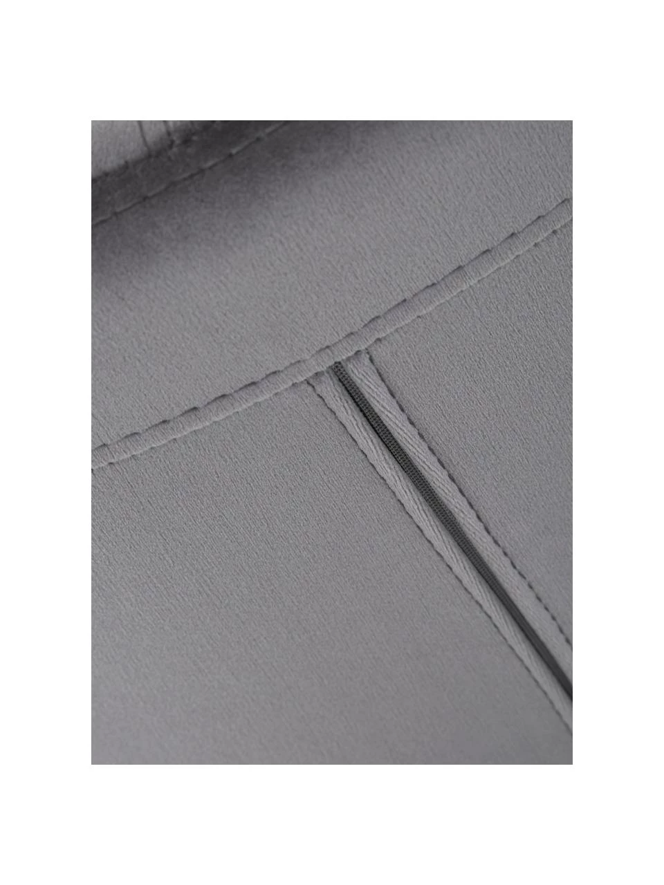 Samt-Barstühle Dima in Grau, 2 Stück, B 49 x H 112 cm 8 Samt-Barstühle Dima in Grau, 2 Stück, B 49 x H 112 cm – Bild 6