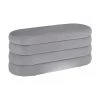Westwing Collection Samt-Polsterbank Alto in Grau, B 110 x H 47 cm