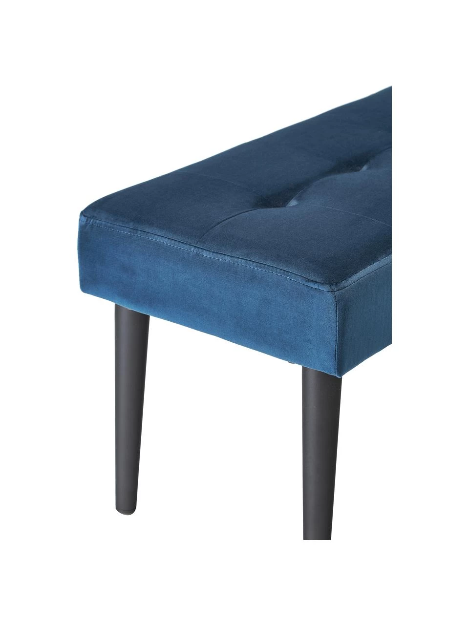 Samt-Polsterbank Glory in Dunkelblau, B 95 x H 45 cm 7 Samt-Polsterbank Glory in Dunkelblau, B 95 x H 45 cm – Bild 5