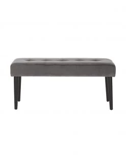 Samt-Polsterbank Glory in Dunkelgrau, B 95 x H 45 cm -Esszimmer Verkäufe Samt Polsterbank Glory in Dunkelgrau 3