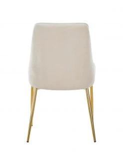 Westwing Collection Samt-Polsterstuhl Ava in Beige, B 53 x T 60 cm -Esszimmer Verkäufe Samt Polsterstuhl Ava in Beige 5