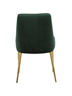 Westwing Collection Samt-Polsterstuhl Ava in Dunkelgrün, B 53 x T 60 cm -Esszimmer Verkäufe Samt Polsterstuhl Ava in Dunkelgrun 5