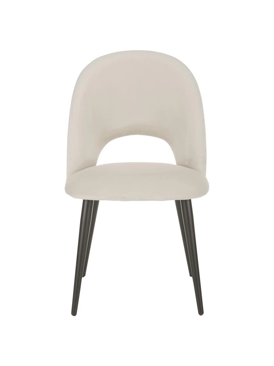 Westwing Collection Samt-Polsterstuhl Rachel in Beige, B 53 x T 57 cm 7 Westwing Collection Samt-Polsterstuhl Rachel in Beige, B 53 x T 57 cm – Bild 5