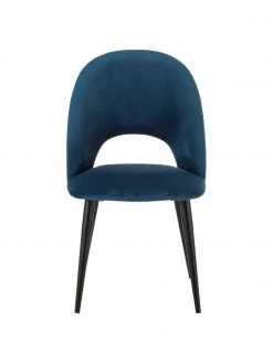 Westwing Collection Samt-Polsterstuhl Rachel in Dunkelblau, B 53 x T 57 cm 12 Westwing Collection Samt-Polsterstuhl Rachel in Dunkelblau, B 53 x T 57 cm -Esszimmer Verkäufe Samt Polsterstuhl Rachel in Dunkelblau 4