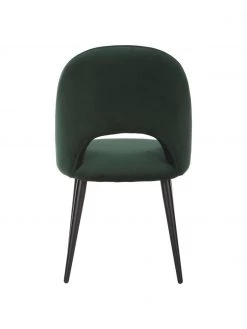 Westwing Collection Samt-Polsterstuhl Rachel in Dunkelgrün, B 53 x T 57 cm -Esszimmer Verkäufe Samt Polsterstuhl Rachel in Dunkelgrun 5