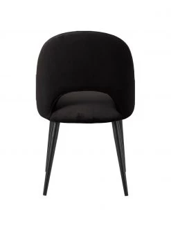Westwing Collection Samt-Polsterstuhl Rachel in Schwarz, B 53 x T 57 cm -Esszimmer Verkäufe Samt Polsterstuhl Rachel in Schwarz 5