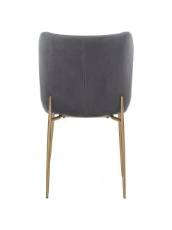 Westwing Collection Samt-Polsterstuhl Tess in Dunkelgrau, B 49 x T 64 cm -Esszimmer Verkäufe Samt Polsterstuhl Tess in Dunkelgrau 5