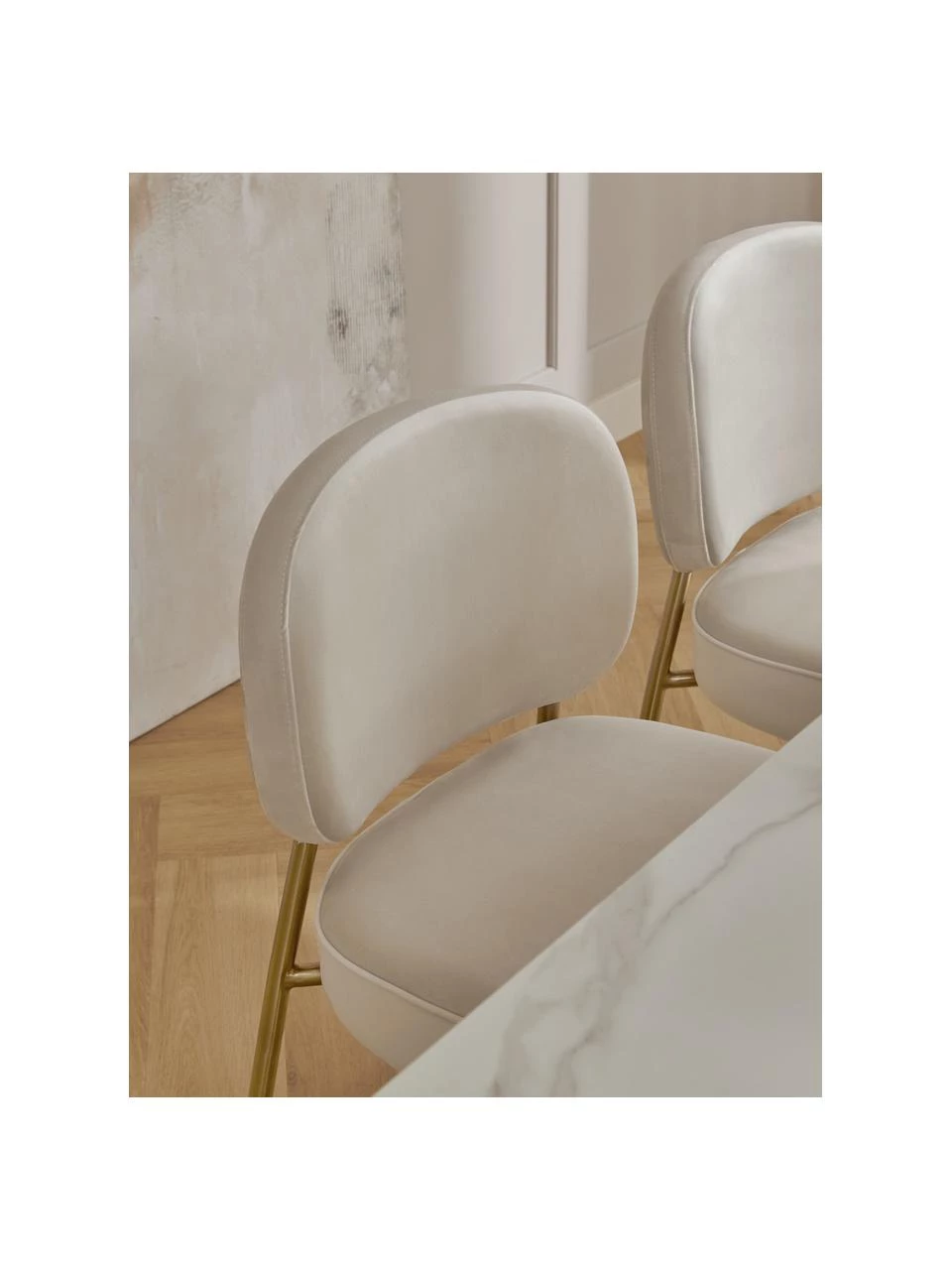 Westwing Collection Samt-Polsterstuhl Viggo, B 49 x T 66 cm 5 Westwing Collection Samt-Polsterstuhl Viggo, B 49 x T 66 cm – Bild 3