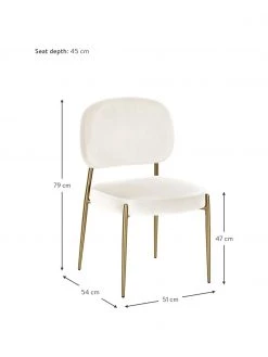 Westwing Collection Samt-Polsterstuhl Viggo, B 49 x T 66 cm 12 Westwing Collection Samt-Polsterstuhl Viggo, B 49 x T 66 cm -Esszimmer Verkäufe Samt Polsterstuhl Viggo 4