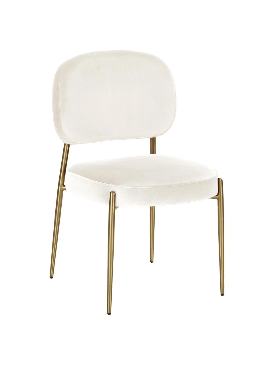 Westwing Collection Samt-Polsterstuhl Viggo, B 49 x T 66 cm 3 Westwing Collection Samt-Polsterstuhl Viggo, B 49 x T 66 cm