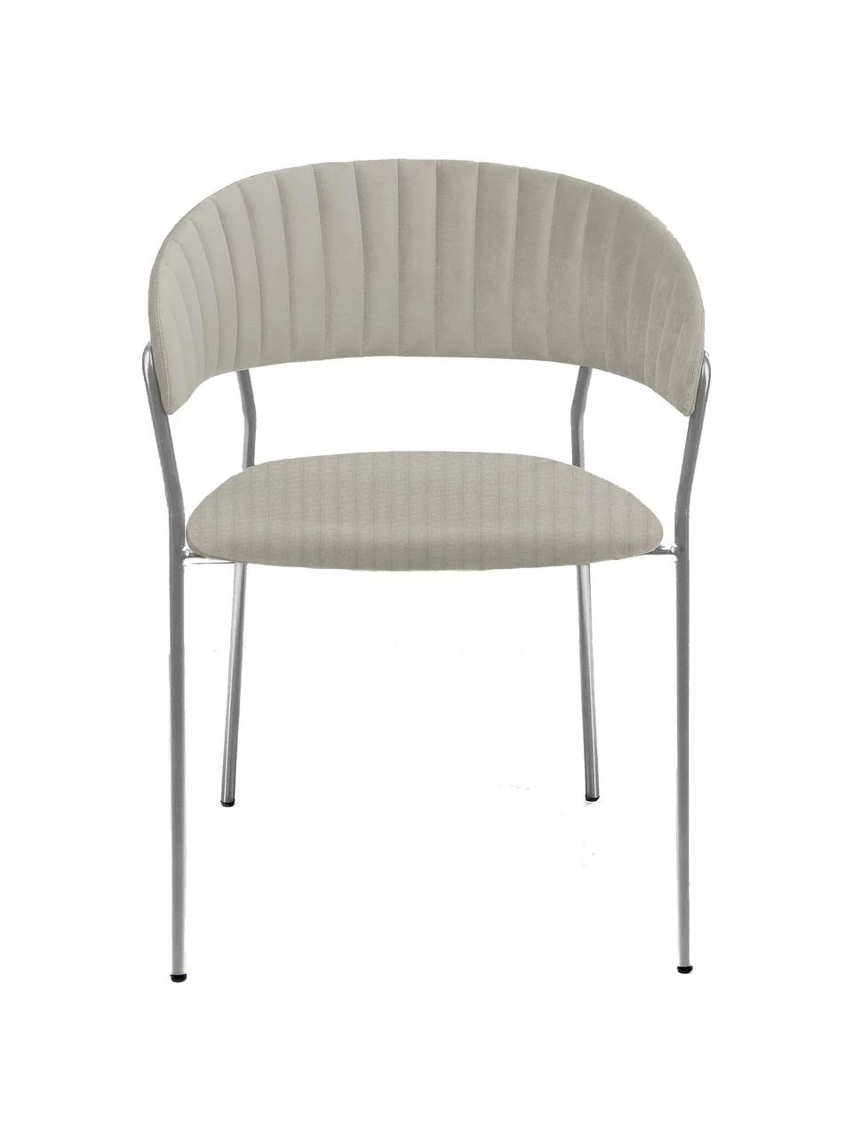 Kare Design Samt-Polsterstühle Belle in Grau, 2 Stück, B 57 x T 54 cm 3 Kare Design Samt-Polsterstühle Belle in Grau, 2 Stück, B 57 x T 54 cm