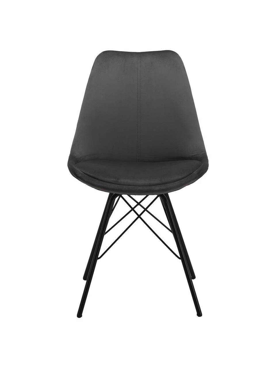 Samt-Polsterstühle Eris mit Metallbeinen, 2 Stück, B 49 x T 54 cm 7 Samt-Polsterstühle Eris mit Metallbeinen, 2 Stück, B 49 x T 54 cm – Bild 5