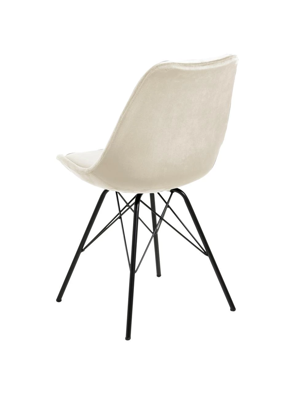 Samt-Polsterstühle Eris mit Metallbeinen, 2 Stück, B 49 x T 54 cm 6 Samt-Polsterstühle Eris mit Metallbeinen, 2 Stück, B 49 x T 54 cm – Bild 4