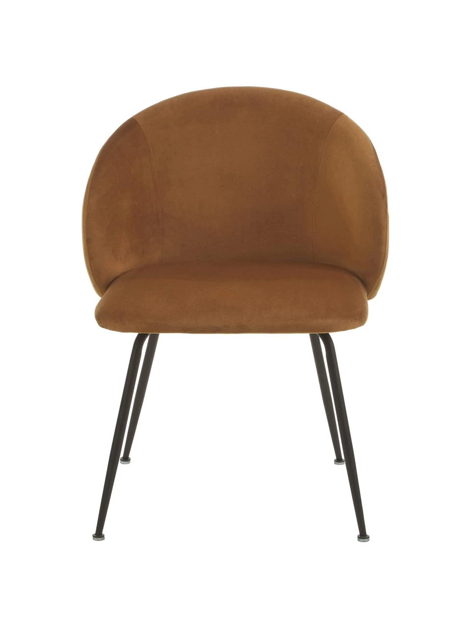 Westwing Collection Samt-Polsterstühle Luisa in Braun, 2 Stück, B 59 x T 59 cm 6 Westwing Collection Samt-Polsterstühle Luisa in Braun, 2 Stück, B 59 x T 59 cm – Bild 4