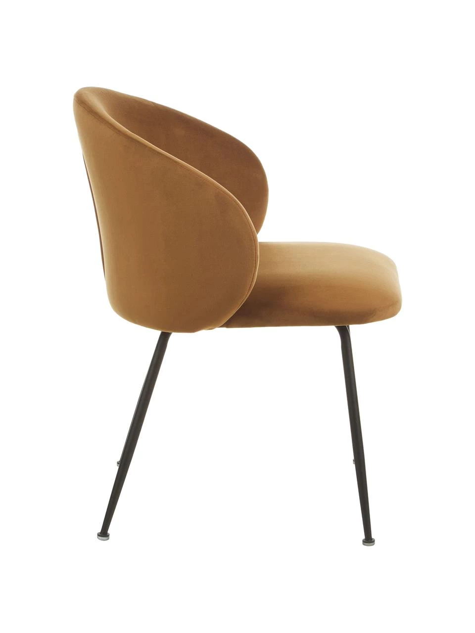 Westwing Collection Samt-Polsterstühle Luisa in Braun, 2 Stück, B 59 x T 59 cm 7 Westwing Collection Samt-Polsterstühle Luisa in Braun, 2 Stück, B 59 x T 59 cm – Bild 5