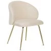 Westwing Collection Samt-Polsterstühle Luisa in Cremeweiß, 2 Stück, B 59 x T 59 cm