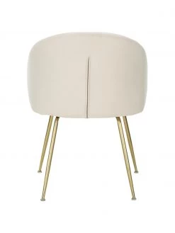 Westwing Collection Samt-Polsterstühle Luisa in Cremeweiß, 2 Stück, B 59 x T 59 cm -Esszimmer Verkäufe Samt Polsterstuhle Luisa in Cremeweiss 2 Stuck 5