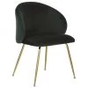 Westwing Collection Samt-Polsterstühle Luisa in Dunkelgrün, 2 Stück, B 59 x T 58 cm