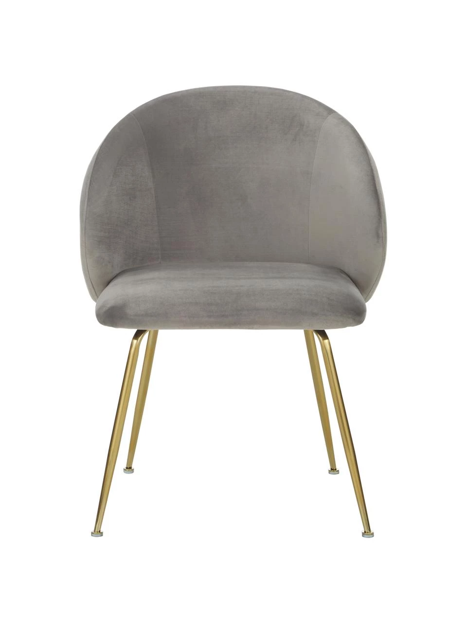 Westwing Collection Samt-Polsterstühle Luisa in Hellgrau, 2 Stück, B 59 x T 59 cm 6 Westwing Collection Samt-Polsterstühle Luisa in Hellgrau, 2 Stück, B 59 x T 59 cm – Bild 4