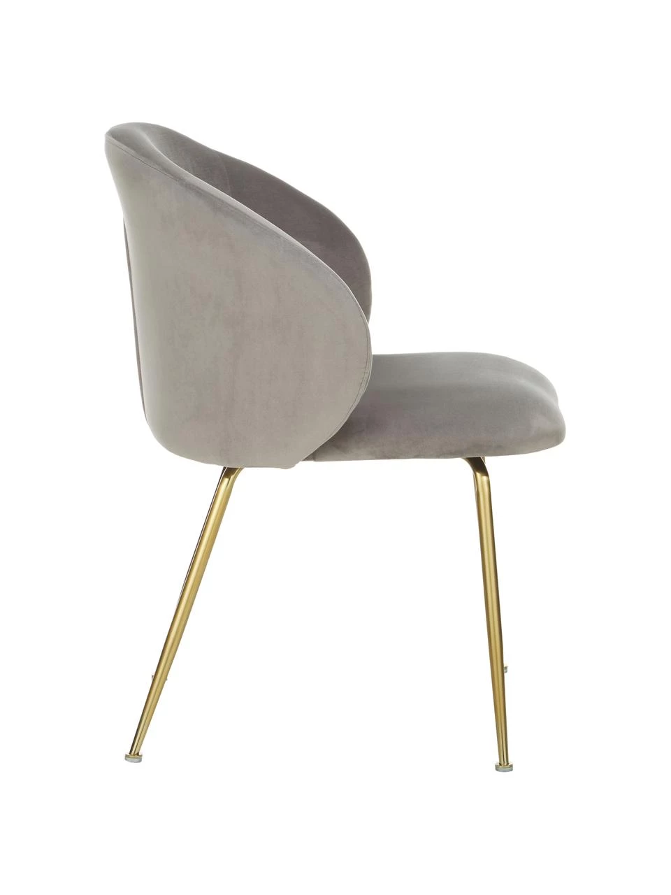 Westwing Collection Samt-Polsterstühle Luisa in Hellgrau, 2 Stück, B 59 x T 59 cm 7 Westwing Collection Samt-Polsterstühle Luisa in Hellgrau, 2 Stück, B 59 x T 59 cm – Bild 5