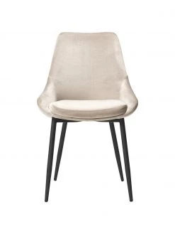 Rowico Samt-Polsterstühle Sierra in Beige, 2 Stück, B 49 x T 55 cm -Esszimmer Verkäufe Samt Polsterstuhle Sierra in Beige 2 Stuck 3