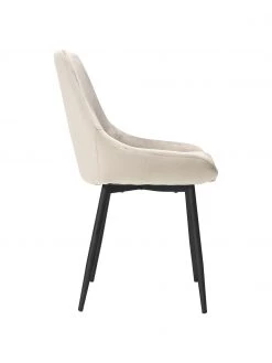 Rowico Samt-Polsterstühle Sierra in Beige, 2 Stück, B 49 x T 55 cm -Esszimmer Verkäufe Samt Polsterstuhle Sierra in Beige 2 Stuck 4