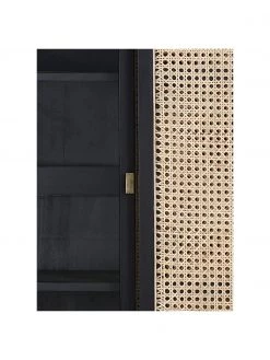 HKliving Schrank Retro mit Wiener Geflecht und Schiebetüren, 2-türig, B 95 x H 140 cm -Esszimmer Verkäufe Schrank Retro mit Wiener Geflecht und Schiebeturen 2 turig 5