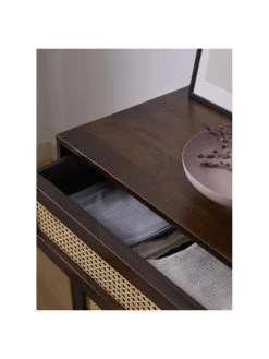 Westwing Collection Schubladenkommode Vienna mit Wiener Geflecht in Dunkelbraun, B 105 x H 78 cm -Esszimmer Verkäufe Schubladenkommode Vienna mit Wiener Geflecht in Dunkelbraun 2