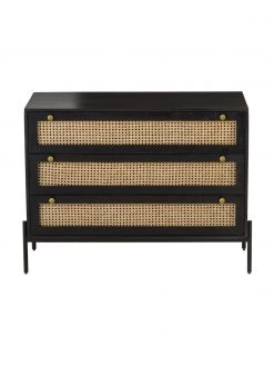 Westwing Collection Schubladenkommode Vienna mit Wiener Geflecht in Schwarz, B 105 x H 78 cm -Esszimmer Verkäufe Schubladenkommode Vienna mit Wiener Geflecht in Schwarz 5