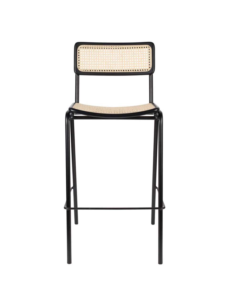 Zuiver Schwarzer Barstuhl Jort mit Wiener Geflecht, B 47 x H 106 cm 6 Zuiver Schwarzer Barstuhl Jort mit Wiener Geflecht, B 47 x H 106 cm – Bild 4