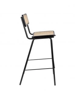 Zuiver Schwarzer Barstuhl Jort mit Wiener Geflecht, B 47 x H 106 cm 12 Zuiver Schwarzer Barstuhl Jort mit Wiener Geflecht, B 47 x H 106 cm -Esszimmer Verkäufe Schwarzer Barstuhl Jort mit Wiener Geflecht 4