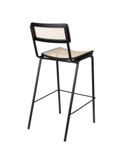 Zuiver Schwarzer Barstuhl Jort mit Wiener Geflecht, B 47 x H 106 cm 13 Zuiver Schwarzer Barstuhl Jort mit Wiener Geflecht, B 47 x H 106 cm -Esszimmer Verkäufe Schwarzer Barstuhl Jort mit Wiener Geflecht 5